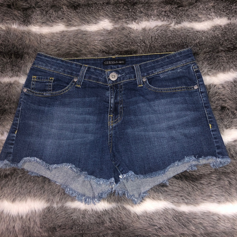 GUESS Cutoff Denim Shorts
